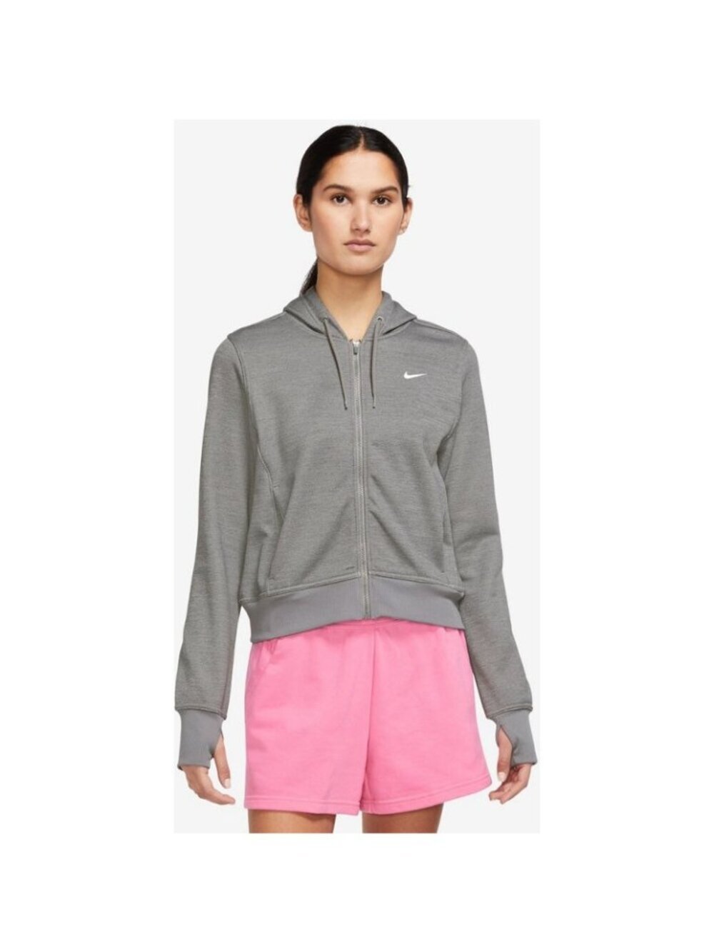 Nike Women's Therma-fit One Full-Zip Hoodie - Carbon Heather